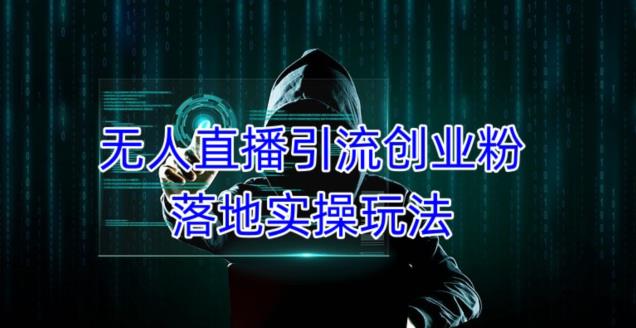 外面收费3980的无人直播引流创业粉落地实操玩法，单日引100+精准创业粉| 网创圈