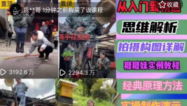 东方糖糖妹抖音短视频全套实战课思维+拍摄+剪辑+运营，从入门到精通| 网创圈