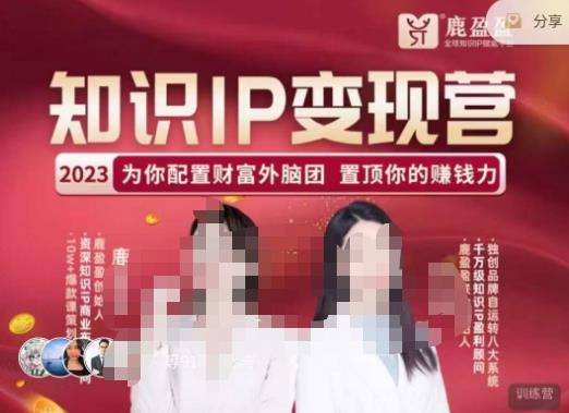 鹿盈盈-知识IP变现实操营，​普通人可复制的知识产品落地实操课，​带你打通知识IP变现底层逻辑| 网创圈