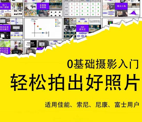 0基础摄影入门，轻松拍出好照片（适用佳能、索尼、尼康、富士用户）| 网创圈