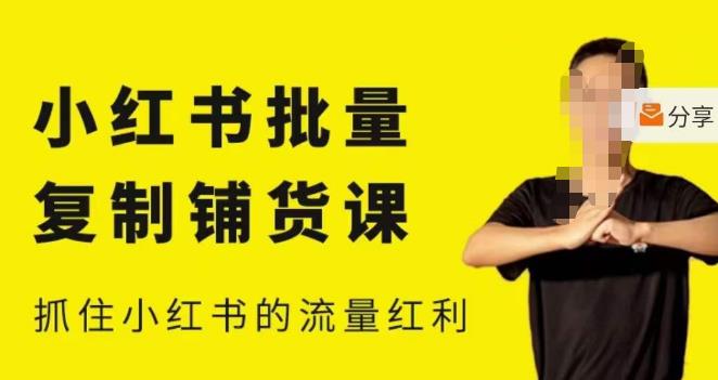 张宾·小红书批量复制铺货课，小红书0-1快速起号变现玩法，抓住小红书的流量红利（更新2023年3月）| 网创圈