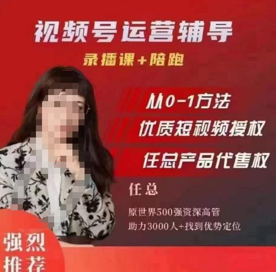 任姐视频号运营，懂老板的任总视频号短视频运营，从0到1做视频号课程| 网创圈