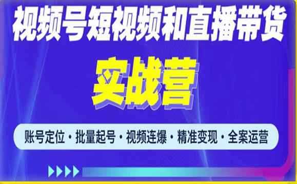 2023最新微信视频号引流和变现全套运营实战课程，小白也能玩转视频号短视频和直播运营| 网创圈