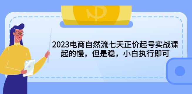 2023电商自然流七天正价起号实战课：起的慢，但是稳，小白执行即可！| 网创圈