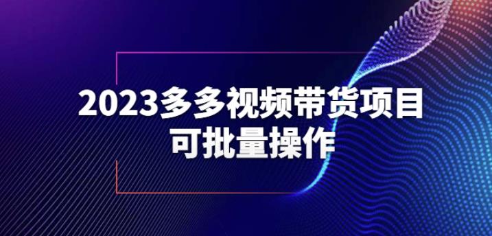 2023多多视频带货项目，可批量操作【保姆级教学】【揭秘】| 网创圈