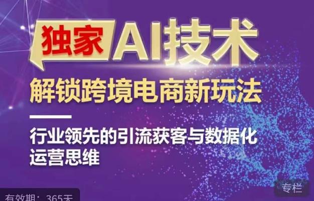 独家AI技术&ChatGPT解锁跨境电商新玩法，行业领先的引流获客与数据化运营思维| 网创圈