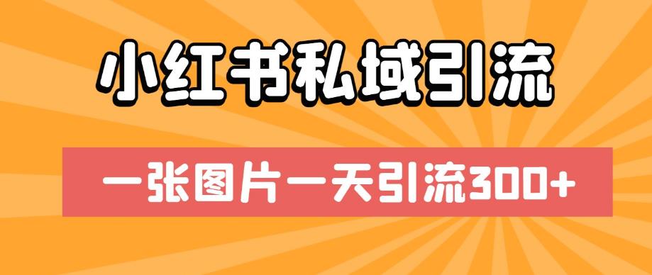 小红书私域引流，一张图片一天引流300+【揭秘】| 网创圈