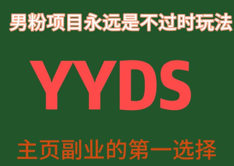 YYDS男粉项目永远是不过时玩法，主业副业的第一选择【揭秘】| 网创圈
