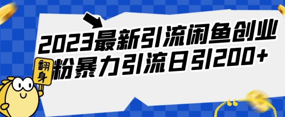 2023最新引流闲鱼创业粉暴力引流日引200+【揭秘】| 网创圈