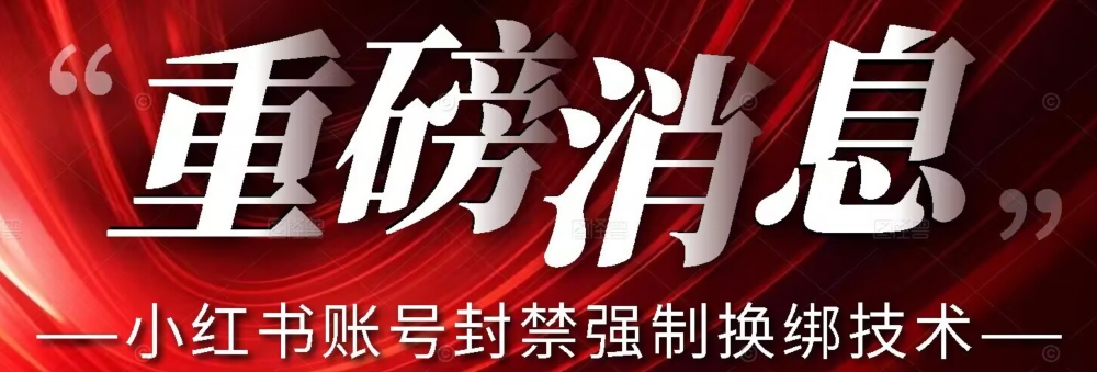 【最新】小红书账号封禁强制换绑技术可日赚300| 网创圈