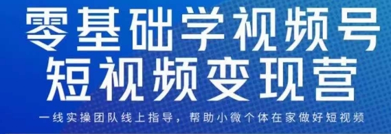 0基础学视频号短视频变现，适合新人学习的短视频变现课| 网创圈