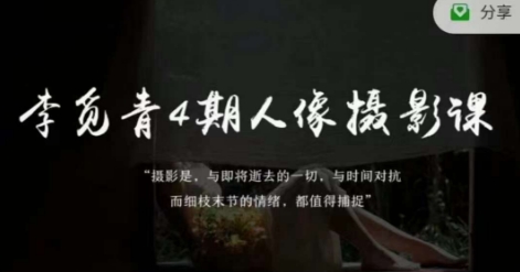 李觅青4期人像摄影线上课，审美/前期策划/拍摄/人像精修/调色| 网创圈
