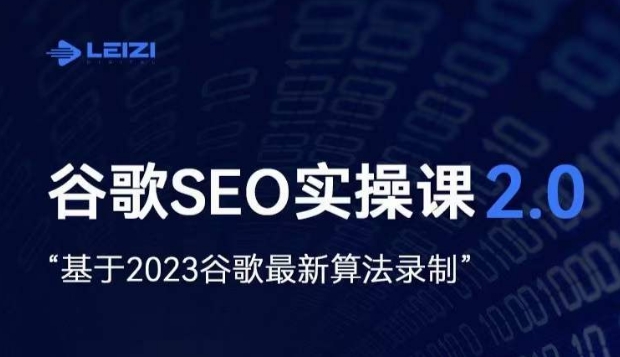 雷子·谷歌SEO 2.0实战课，独立站询盘自由必备，基于2023谷歌最新算法录制| 网创圈