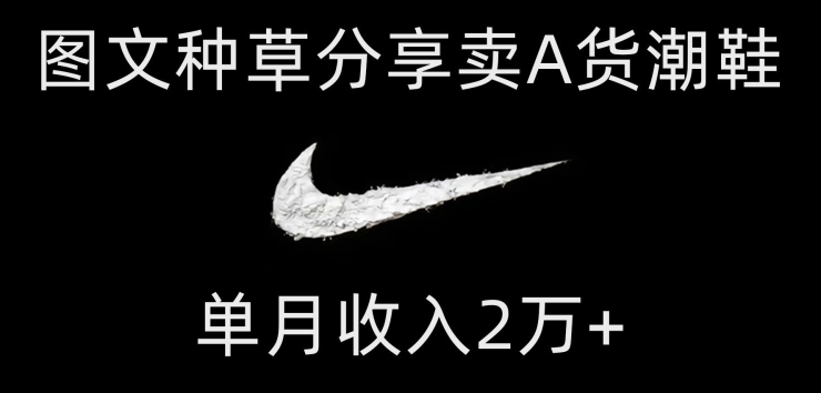 靠图文种草分享卖A货潮鞋，每天一小时，单月收入2万+【揭秘】| 网创圈