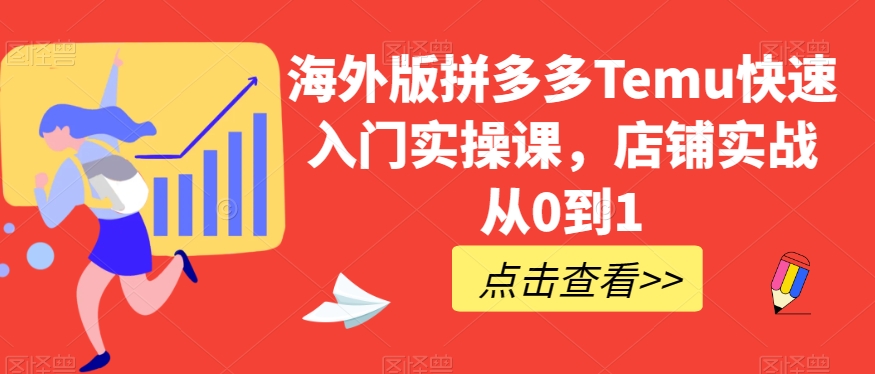 海外版拼多多Temu快速入门实操课，店铺实战从0到1| 网创圈