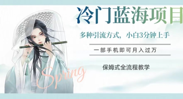 冷门蓝海项目，操作简单，小白3分钟上手，多种引流方式，保姆式全流程教学【揭秘】| 网创圈