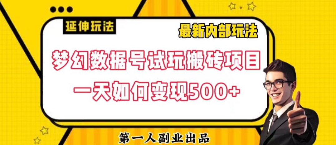 数据号回归玩法游戏试玩搬砖项目再创日入500+【揭秘】| 网创圈