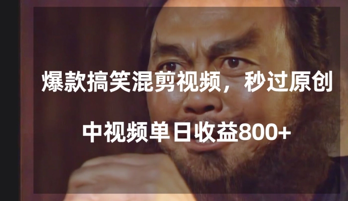 爆款搞笑混剪视频，百分百过原创，单日中视频播放收益800+【揭秘】| 网创圈