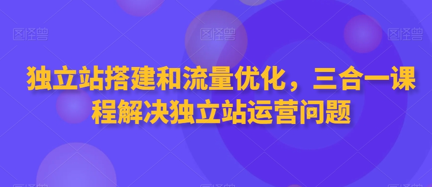 独立站搭建和流量优化，三合一课程解决独立站运营问题| 网创圈