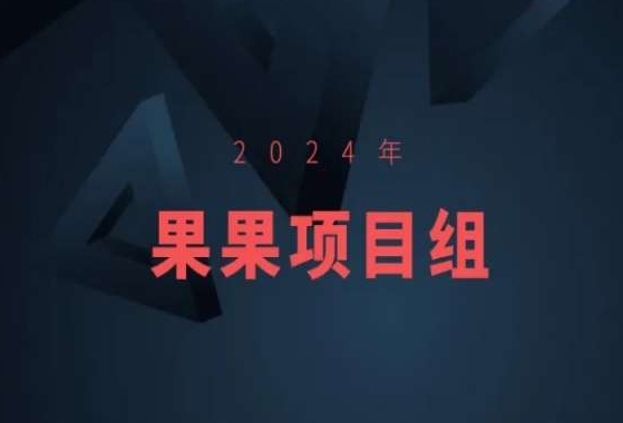 2024年果果项目组项目合集-果果最新项目| 网创圈