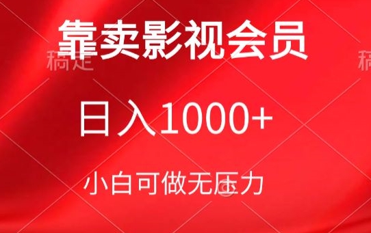 靠卖影视会员，日入1000+，落地保姆级教程，新手可学| 网创圈
