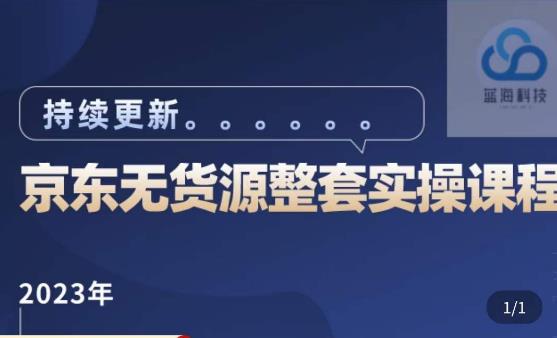 蓝七·2023京东店群整套实操视频教程，京东无货源整套操作流程大总结，减少信息差，有效做店发展| 网创圈