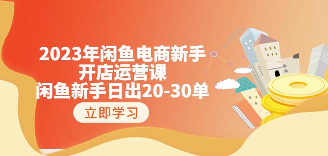 2023年闲鱼电商新手开店运营课：闲鱼新手日出20-30单（18节-实战干货）| 网创圈