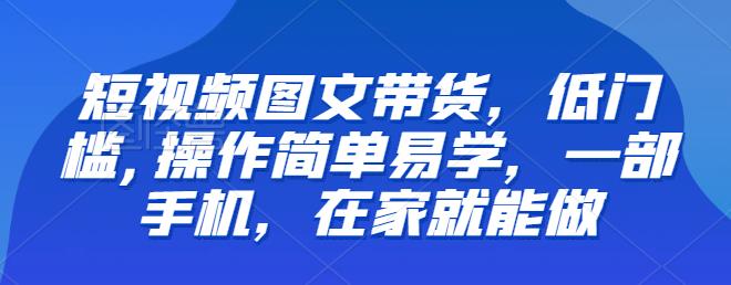 【推荐】短视频图文带货，低门槛,操作简单易学，一部手机，在家就能做| 网创圈