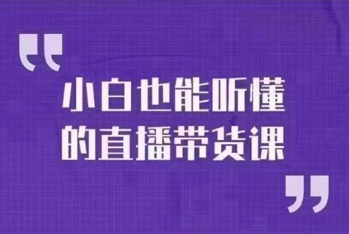 大威本威·小白也能听懂的直播带货课，玩转直播带货，轻松出单| 网创圈