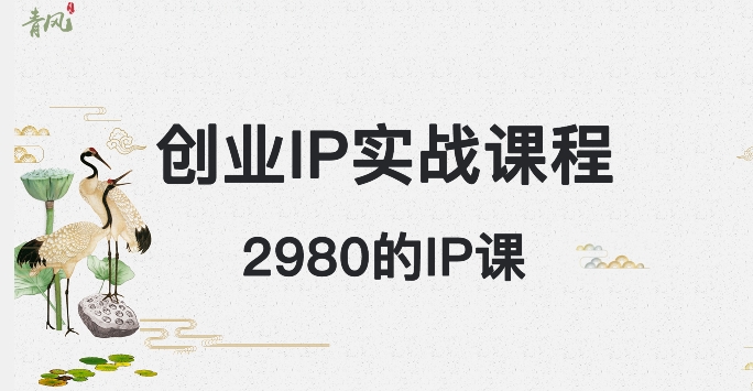 外边卖2980的创业IP课程，做私域月入5w+| 网创圈