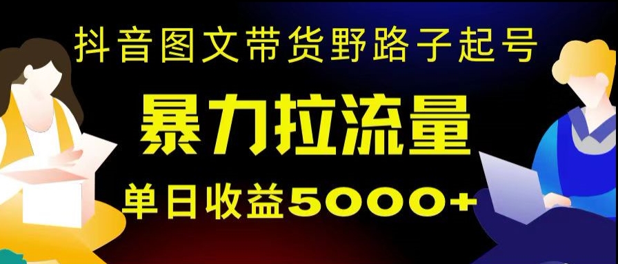 抖音图文带货暴力起号，单日收益5000+，野路子玩法，简单易上手，一部手机即可【揭秘】| 网创圈