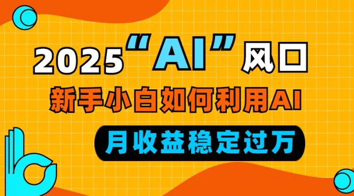 （13821期）2025“ AI ”风口，新手小白如何利用ai，每月收益稳定过万| 网创圈