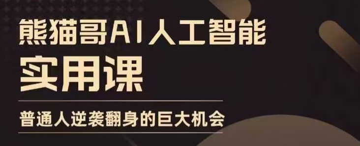 AI人工智能实用课，实在实用实战，普通人逆袭翻身的巨大机会| 网创圈