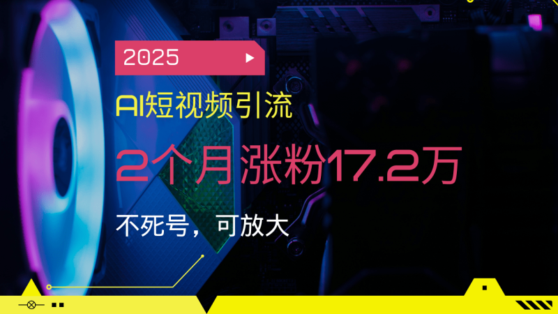 （14213期）2025AI短视频引流，2个月涨粉17.2万，不死号，可放大| 网创圈