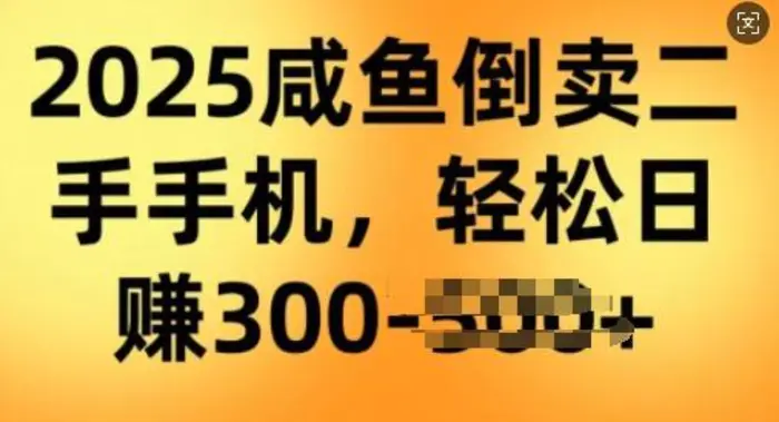 2025闲鱼倒卖二手手机，高客单，高利润，轻松日入3张| 网创圈