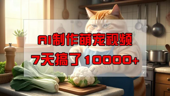 靠AI制作萌宠视频，7天搞了1万+，操作简单门槛低，有手机就行| 网创圈
