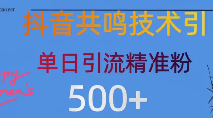 抖音情感引流创业粉，自然低成本，日引500+| 网创圈
