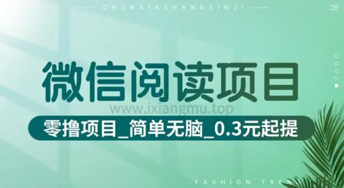 微信阅读项目_零撸项目+简单无脑+0.3元起提(六大平台合集汇总)| 网创圈