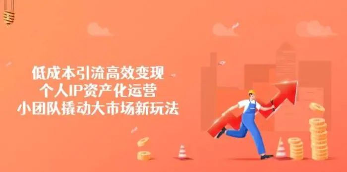 低成本引流高效变现，个人IP资产化运营，小团队撬动大市场新玩法| 网创圈