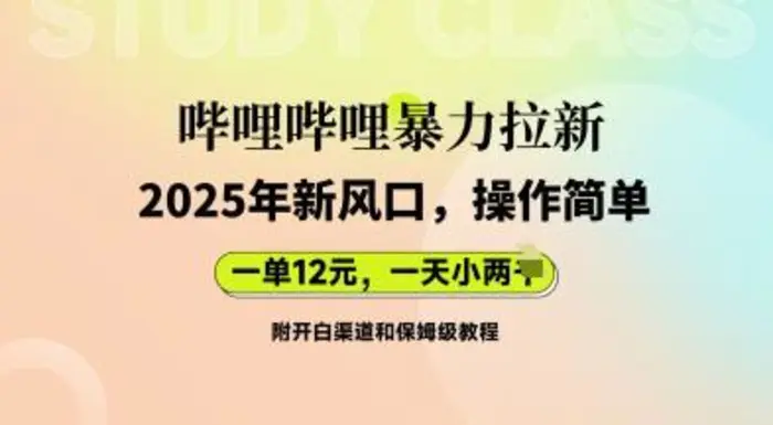 哔哩哔哩暴力拉新：2025年新风口，一单12元，一天数张(附开白渠道和保姆级教程)| 网创圈