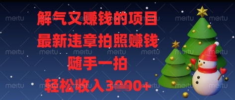 解气又挣钱的项目，最新违章拍照挣钱，随手一拍，轻松收入多张| 网创圈