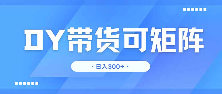 （14414期）DY带货，日入300＋矩阵无上限| 网创圈