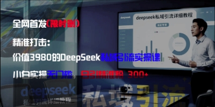精准打击：价值3980的DeepSeek私域引流实操课，小白实操无门槛，日引精准粉300+| 网创圈