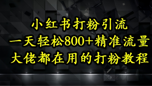 小红书打粉引流，一天轻松500+精准流量，大佬都在用的打粉教程| 网创圈
