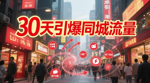 30天引爆同城流量：团购篇 认知篇 流量篇 来客篇 达人篇 老板人设IP篇 投流篇| 网创圈