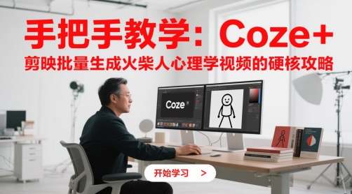 手把手教学：Coze + 剪映批量生成火柴人心理学视频的硬核攻略| 网创圈