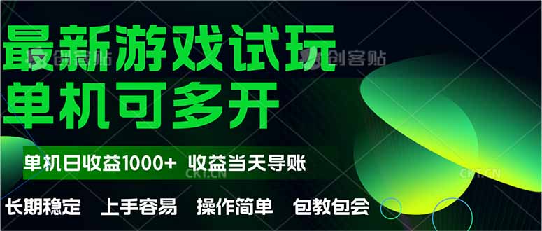（14817期）最新全自动游戏试玩  操作简单，单机当天收益1000+，收益无上限，可矩…| 网创圈