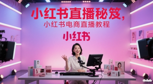 小红书直播秘笈，小红书电商直播教程| 网创圈