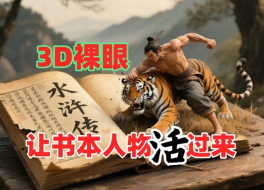 书本人物裸眼3D视频，新的玩法，流量超猛，保姆级教程| 网创圈