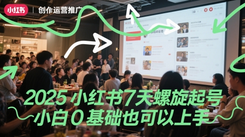 2025小红书7天螺旋起号，小白0基础也可以上手| 网创圈